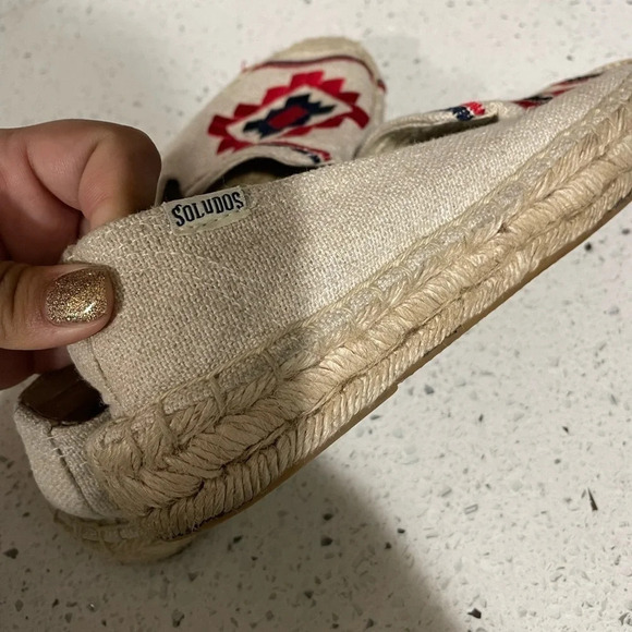 Soludos Embroidered Aztec Print Espadrille Loafer Flats​​​​ - Picture 3 of 6